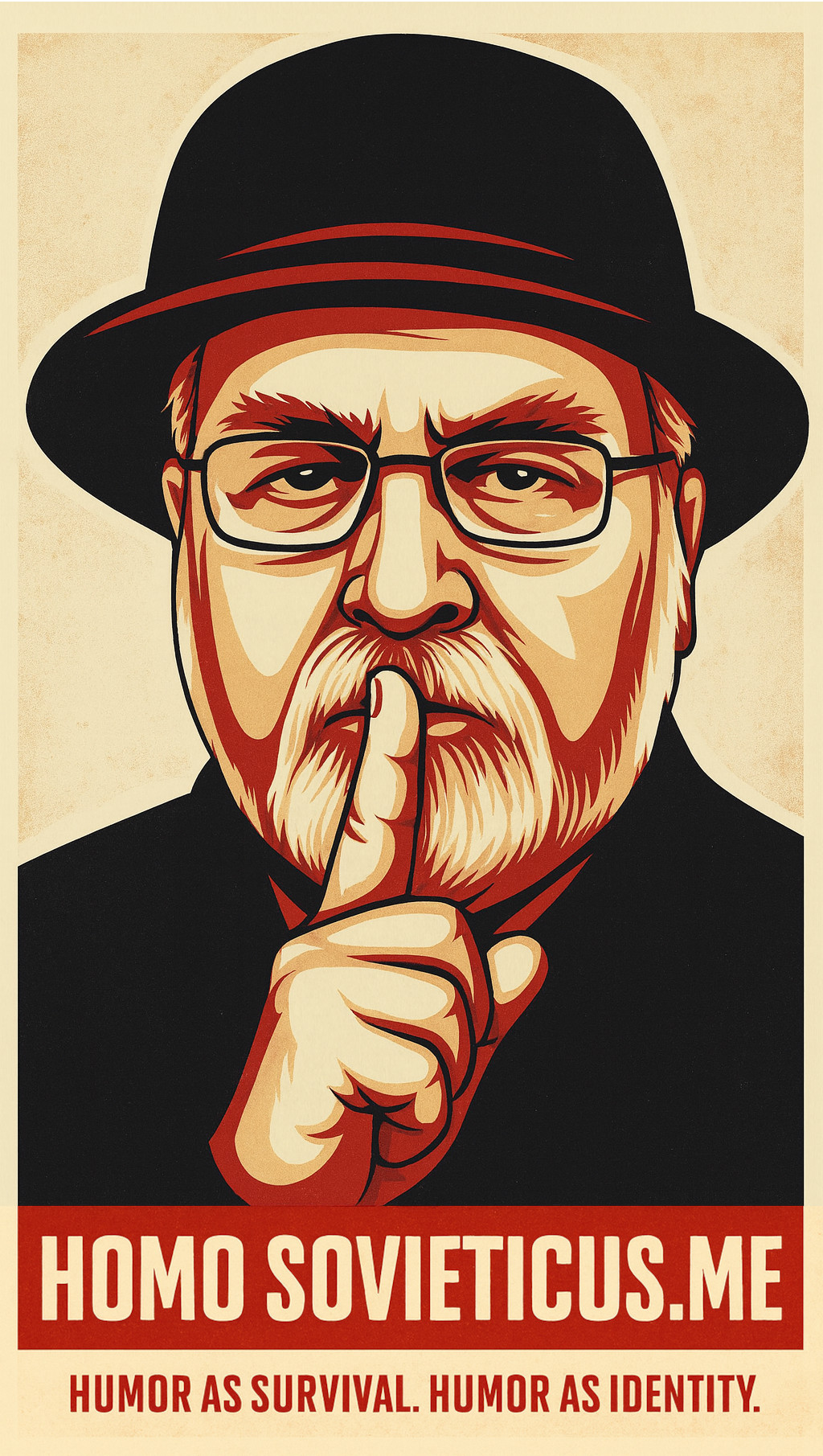 Stylized portrait of Homo Sovieticus